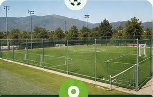 Cancha Zona Sur con arcos de entrenamiento